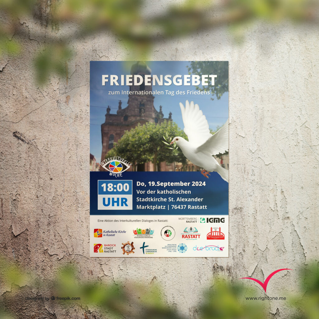 Plakat: Friedensgebet 2024